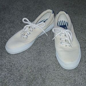 Sperry Top Siders Marine ivory color boat shoes  Sz 5 EUC